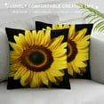 RUIYC Throw Pillow Covers Sunflower Yellow Flowers Decor Pillowcases