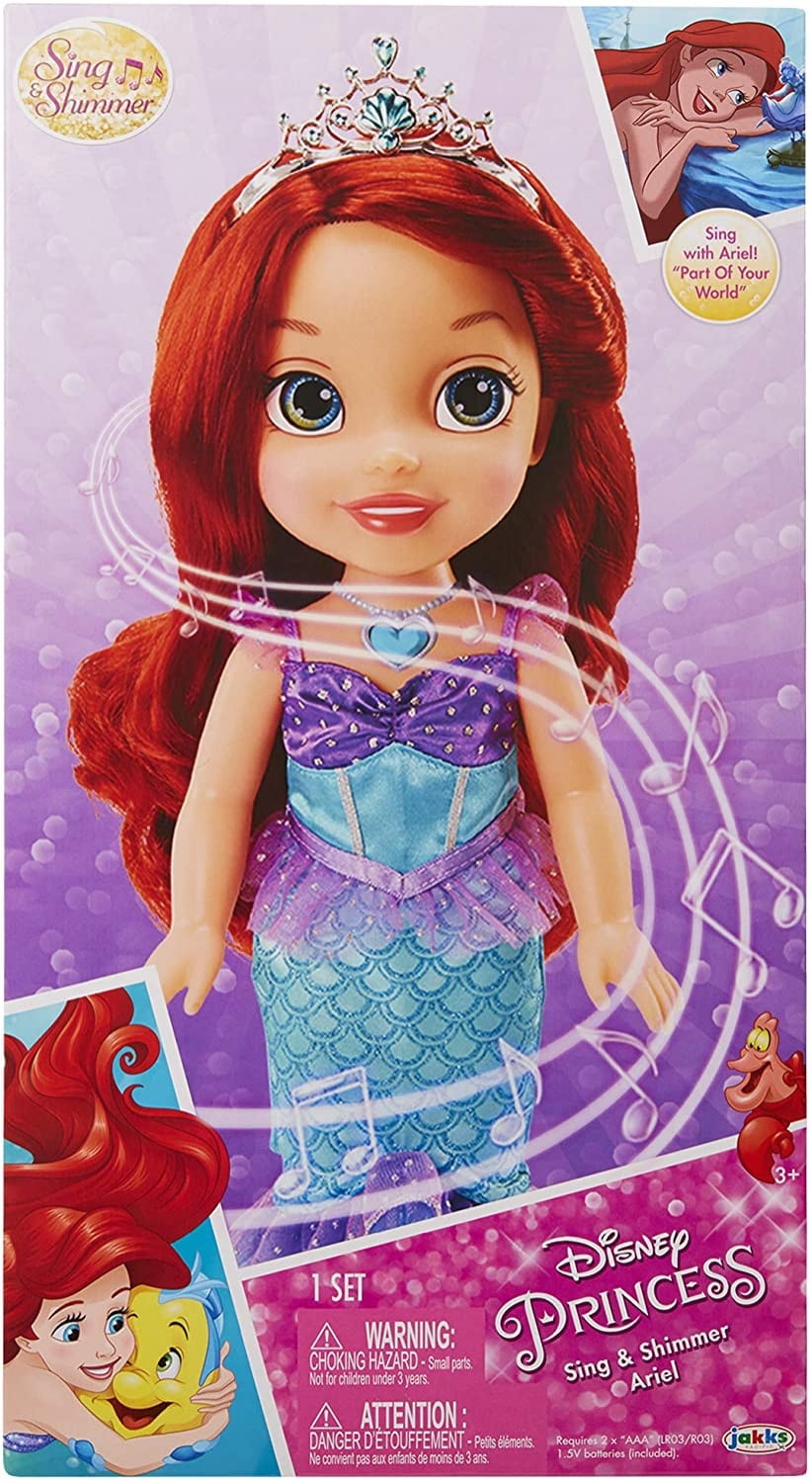 Disney Princess Ariel Doll The Little Mermaid Sing & Shimmer Toddler ...