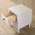 thumbnail image 5 of Furniture of America Seven Wood Nightstand with 2-Drawer, White, 5 of 7