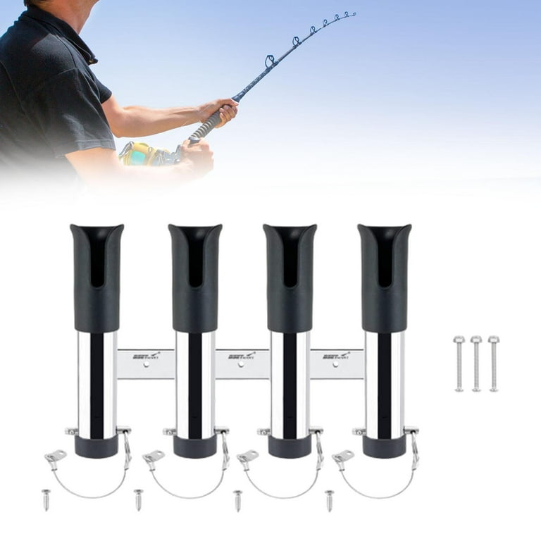 simhoa Fishing Rod Holder 4 Tubes Organizer Links Vertical Support Side  Mounted Fishing Pole Stand Pole Rest for Boat RV Canoe Yacht black -  Walmart.com
