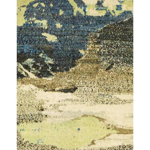 Ahgly Company Indoor Rectangle Abstract Brown Gold Abstract Area Rugs, 2' x 3'