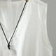 thumbnail image 5 of Vestidos Casuales Para Mujer, Blusas De Mujer De Moda Jersey de cuello en V con abertura y dobladillo de lino sintético de color liso para mujer, camiseta de tirantes de moda, 5 of 6