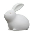 thumbnail image 4 of Ceramic Rabbit Statue Bunny Animal Living Room Desktop Model Tiny Adorn for Wedding Party Decor 7.6cmx4.8cmx6.6cm, 4 of 7