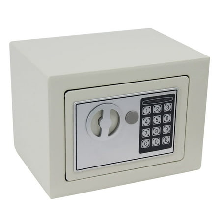 Money Safe Travel Lowestbest Security Safe Box, Security Safe Lock Boxes with Digital Keypad, Digital Safe Security Boxs and Safes to Protect Money, Jewelry, Passports for Home, Business or Travel, White ()