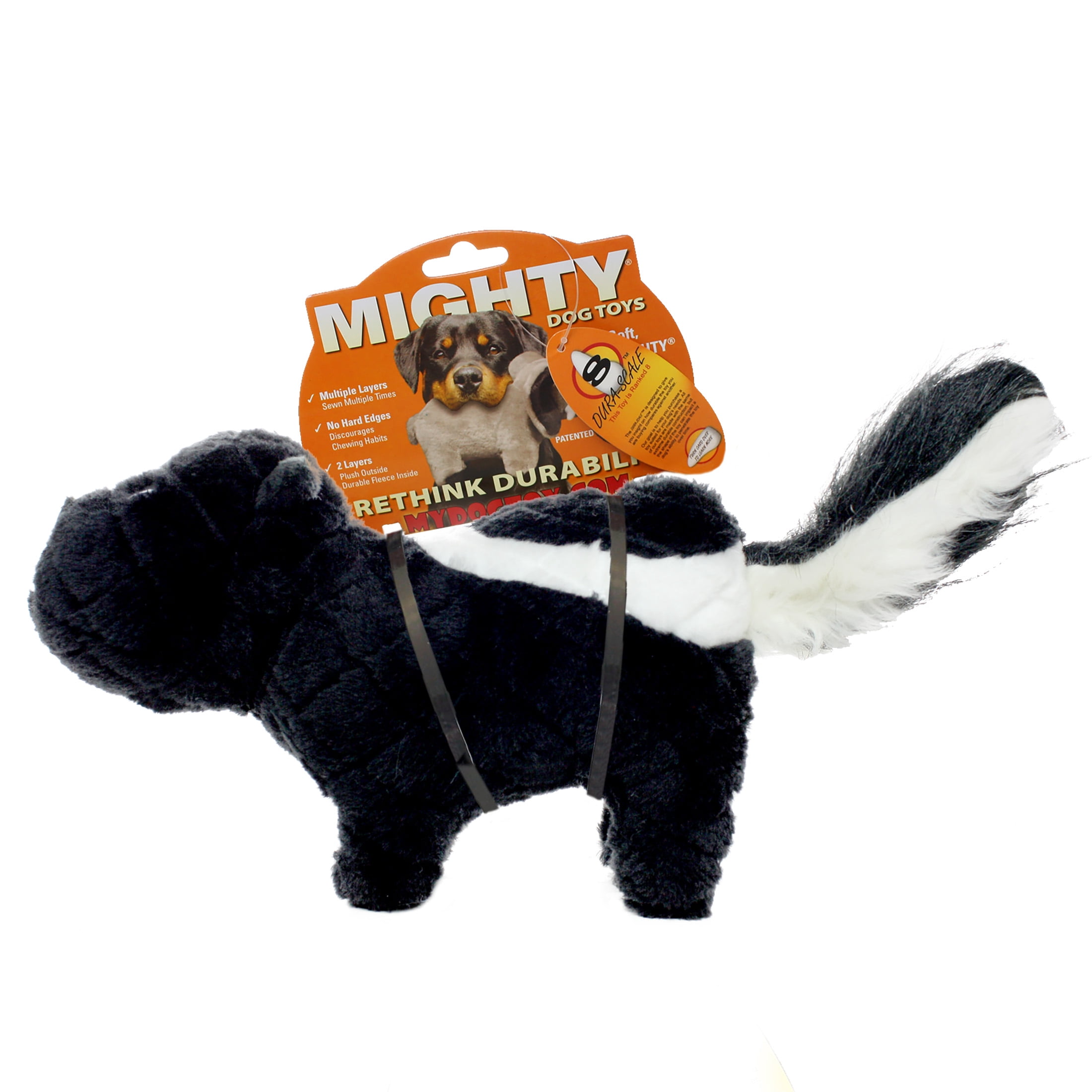 Mighty Nature Skunk Durable Plush Squeaky Dog Toy