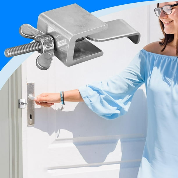 Cerradura de seguridad portátil para viajes | Tope de puerta de hotel de acero inoxidable 304 | Fácil instalación sin herramientas | Cerradura de seguridad personal ligera y de bolsillo