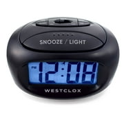 Westclox Battery Operated Digital LCD Alarm Clock, 70043