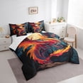 thumbnail image 2 of Erosebridal Gold Dragon Animal Bedding Comforter Set 7pcs, Oil Printing King Bedding Sets, 2 of 7