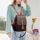 thumbnail image 4 of Mochila de diseñador para mujer, de piel de alta calidad, con estampado de lujo y borlas, para la escuela, de gran capacidad, 4 of 5