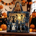 thumbnail image 4 of Halloween Quilted Tote Bag,Reusable Shopping Tote Large Capacity Trick or Treat Bag Fall Gift for Women Daily Commute Travel Shoulder Strap Handbag, 4 of 6