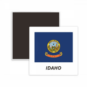 Contour Flag State Idaho Art Deco Fashion Square Ceracs Fridge Magnet Keepsake Memento