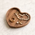 thumbnail image 4 of Miwamany Heart Shaped Wooden Tray Platter, Small Solid Wood Serving Plate for Snacks Fruit, Decorative Catchall Organizer for Living Room Coffee Table Tea Room, 4 of 7
