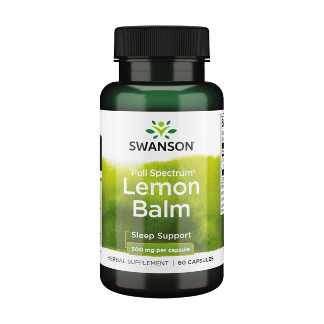Swanson Lemon Balm 500 mg 60 Capsules