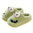 thumbnail image 2 of AURIGATE Women Funny Warm Monster Plush Slippers, Cute Big Eyes Cotton Slippers Antiskid Rubber Sole Warm Comfortable Shoes, 2 of 5