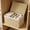 Beige, variant on Rattan Storage Basket with Lid Stackable Woven Storage Box|Removable Fabric Liner Decorative Organizer Bin for Shelves Closets Bathroom Kitchen Home Organization
