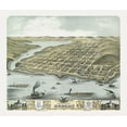 thumbnail image 2 of Stoner 17x15 Black Ornate Wood Framed with Double Matting Museum Art Print Titled - Hudson Wisconsin - Stoner 1870, 2 of 4