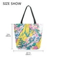 thumbnail image 5 of FORMRS Womens Canvas Tote Bag with Zipper Inner Pocket Shoulder Handbag, Green Mountains, 5 of 7