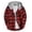 Red with Black, variant on Men's Plaid Hooded Hipster Hoodies Long Sleeve Fleece Shirts Drawstring Jacket