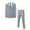 Light gray, variant on i·FineLong Slim-Fit Double-Button, Business Wedding Casual Suit Set, Two-Piece, Men's
