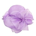 thumbnail image 2 of Holzkary Derby Hats for Women Flower Wide Brim Sun Hat Fascinators Big Wide Brim Fedoras Sun Visor Cap Mesh Sunshade Hat Flower Wedding Dress Hat Sun Dome Large Brim Hat Purple M, 2 of 3