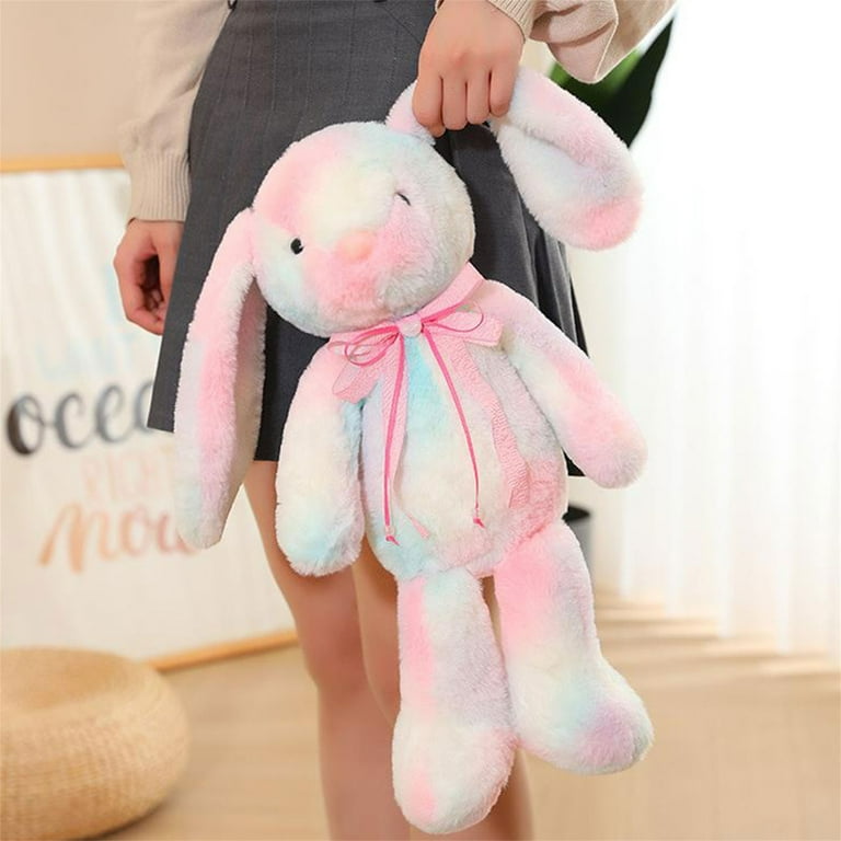 Tie Dye Bunny Plush Toy, Stuffed Rabbit Girl Friend Gifts