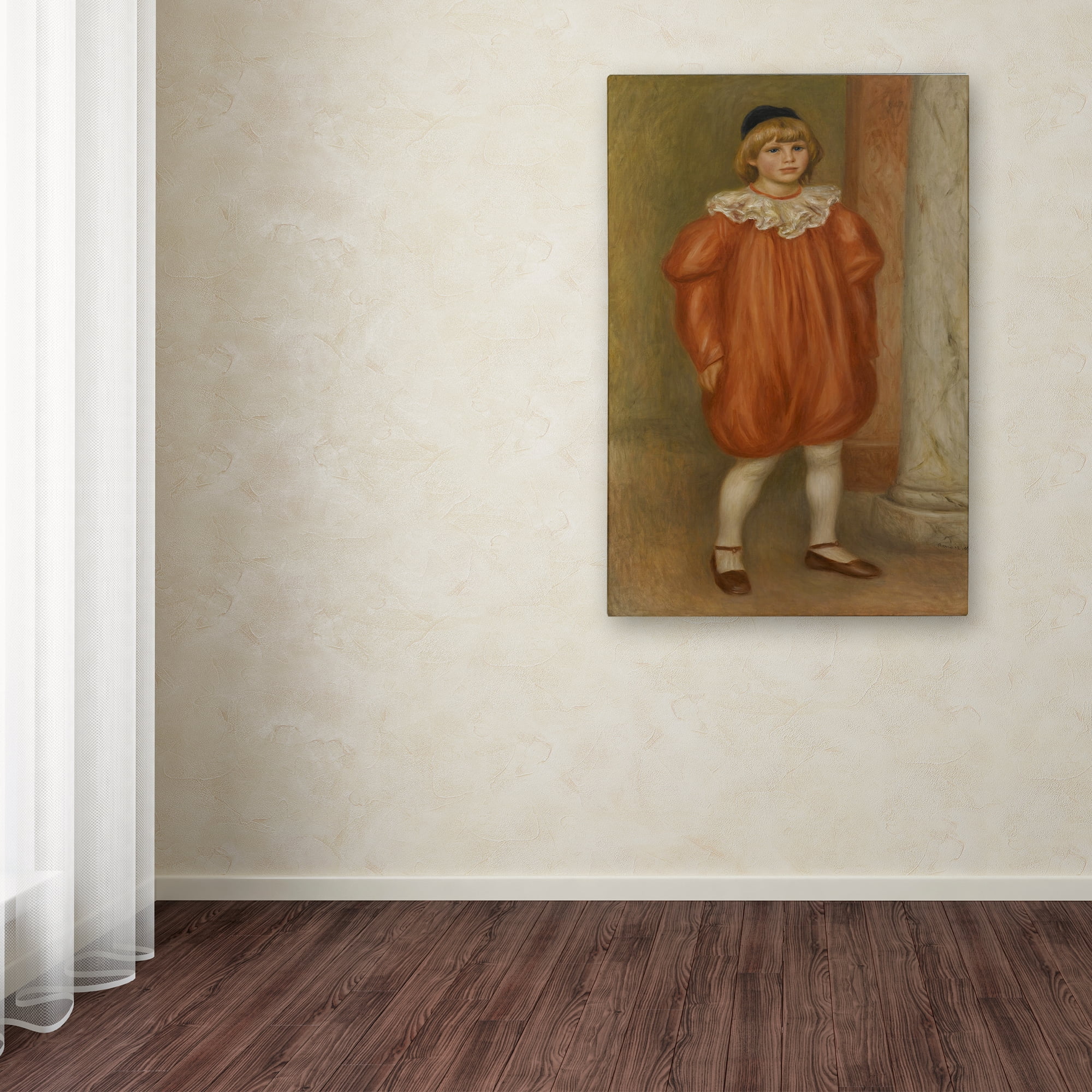 Renoir 'Claude Renoir In Clown Costume' Canvas Art