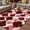 Dark Red, variant on Red Geometric Moroccan Outdoor Rug for Patio/Deck/Porch, Non-Slip Large Area Rug 5 x 7 Ft, Abstract Art Red Ombre Modern Indoor Outdoor Rugs Washable Area Rugs, Reversible Camping Rug Carpet Runner