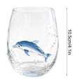 thumbnail image 5 of Gunhay Clearence Artisanal Blue Ringed Octopus Glassware 3D Octopuses Stemless Wine Glasses, Handcrafted Marine Animal Glass Tumbler, Coastal Beach Decor for Nature & Zoo Lovers(Dolphin), 5 of 5