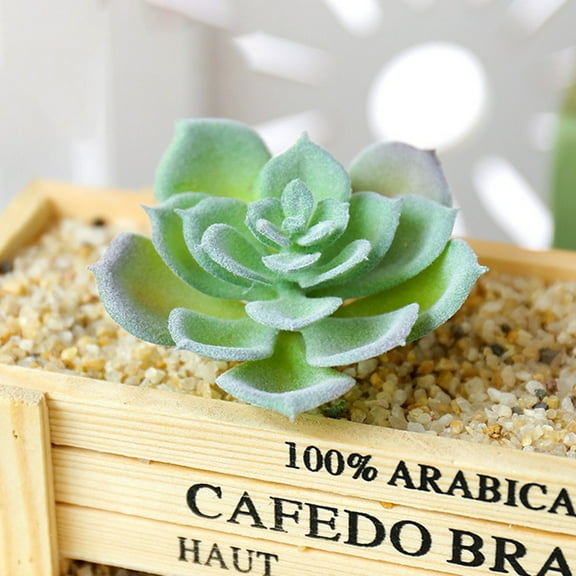 Mini Artificial Succulent Flocked Simulation Plant Fake Cactus Lotus Landscape Decorative Ornaments Home Garden Decor