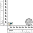 thumbnail image 3 of Gem Stone King 925 Silver and 10K Yellow Gold Peach Morganite London Blue Topaz and Lab Grown Diamond 2 Stone Engagement Ring for Women (1.14 Cttw, Round, October Birthstone, Size 7), 3 of 4