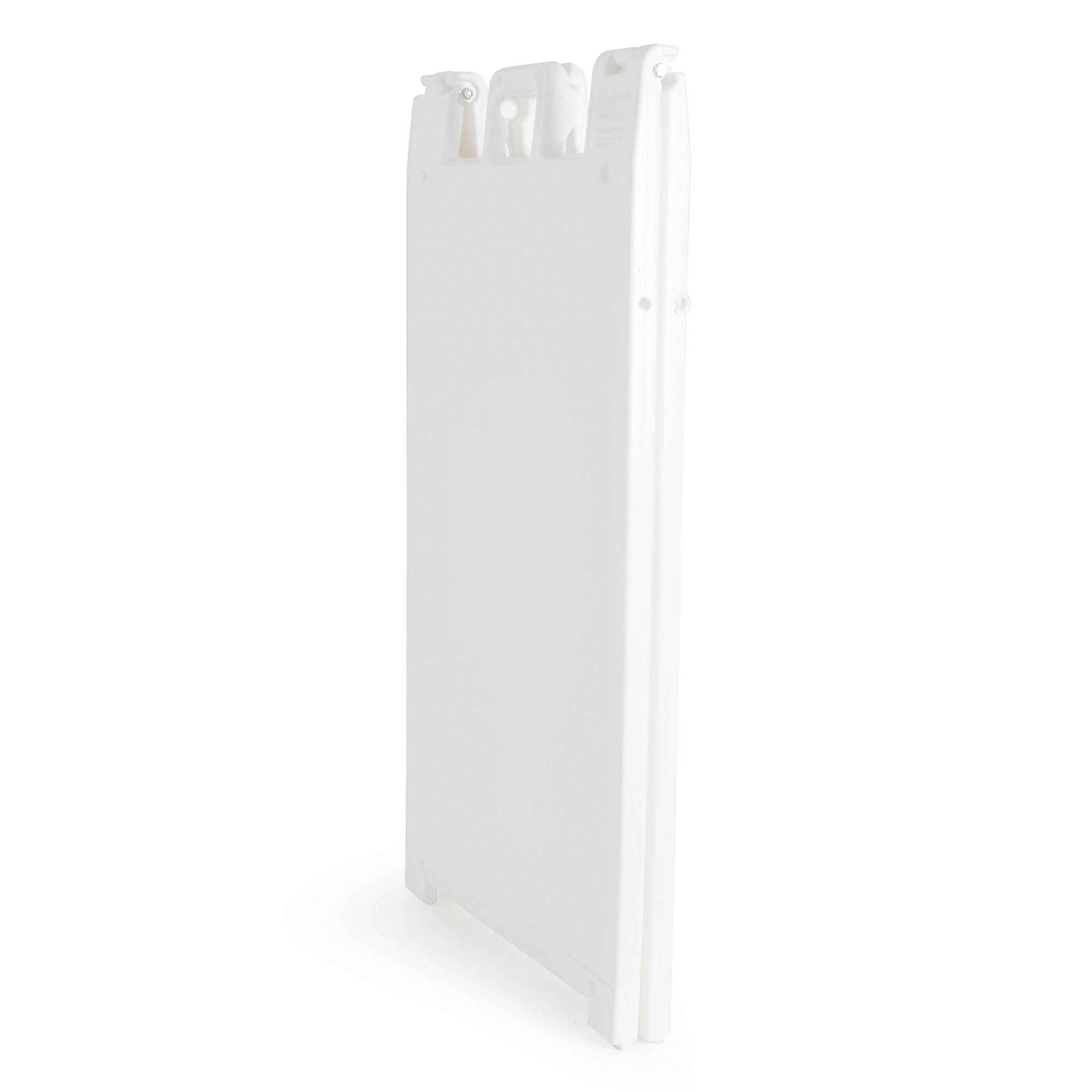 Plasticade Signicade Portable Folding Sidewalk Sided Sign Stand, White 