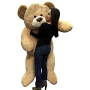 Personalized Big Plush Giant 6 Ft Teddy Bear Soft, Your Message Imprinted on Neck Ribbon Bow