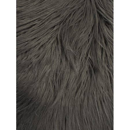 Pewter Fabric Faux Fake Fur Solid Gorilla Animal Long Pile Fabric / Pewter / Sold By The Yard/Ecoshag™ *** Free Shipping ()