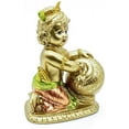thumbnail image 6 of Hindu Baby Krishna Statue - Indian God Krishna Figurines Home Mandir Temple - India Idol Pooja Murti Buddha Religious Lord Figurines Gift Item - Hinduism Krishna Stealing Butter Yogurt Milk Sculpture, 6 of 6