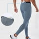 thumbnail image 4 of Pantalones de yoga largos para hombre, elásticos, de color liso, deportivos, con bolsillo y cordón, de poliéster., 4 of 7