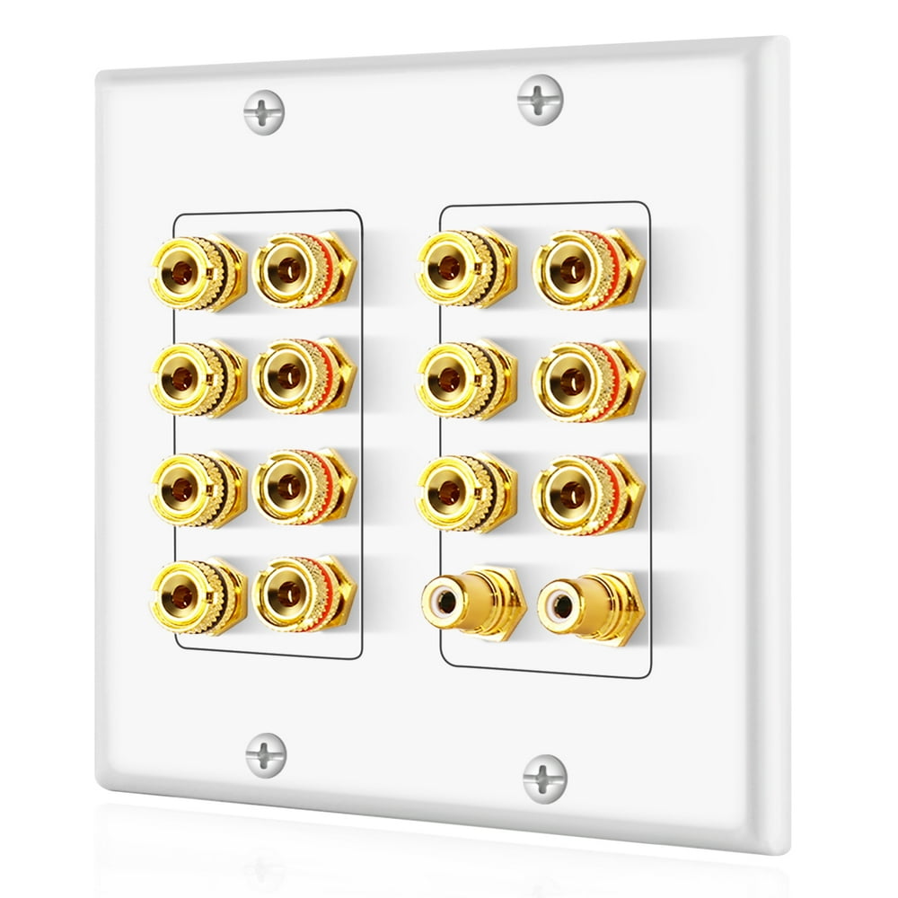 Home Theater Speaker Wall Plate Outlet 7.2 7.1 Surround Sound Audio