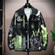 thumbnail image 2 of Chaqueta vaquera negra con botones de estilo hip hop para hombre, chaqueta vaquera blanca para otoño e invierno, ropa de calle desgastada para hombre, una pieza, talla grande 2024, 2 of 5
