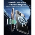 thumbnail image 3 of Fuzhong-pour iPhone 16 Pro Étui, Compatible avec MagSafe, Protection Antichoc de Qualité Militaire, Étui Magnétique pour iPhone 16 Pro, Étui Hybride Classique (HaloLock), Noir Clair, 3 of 4