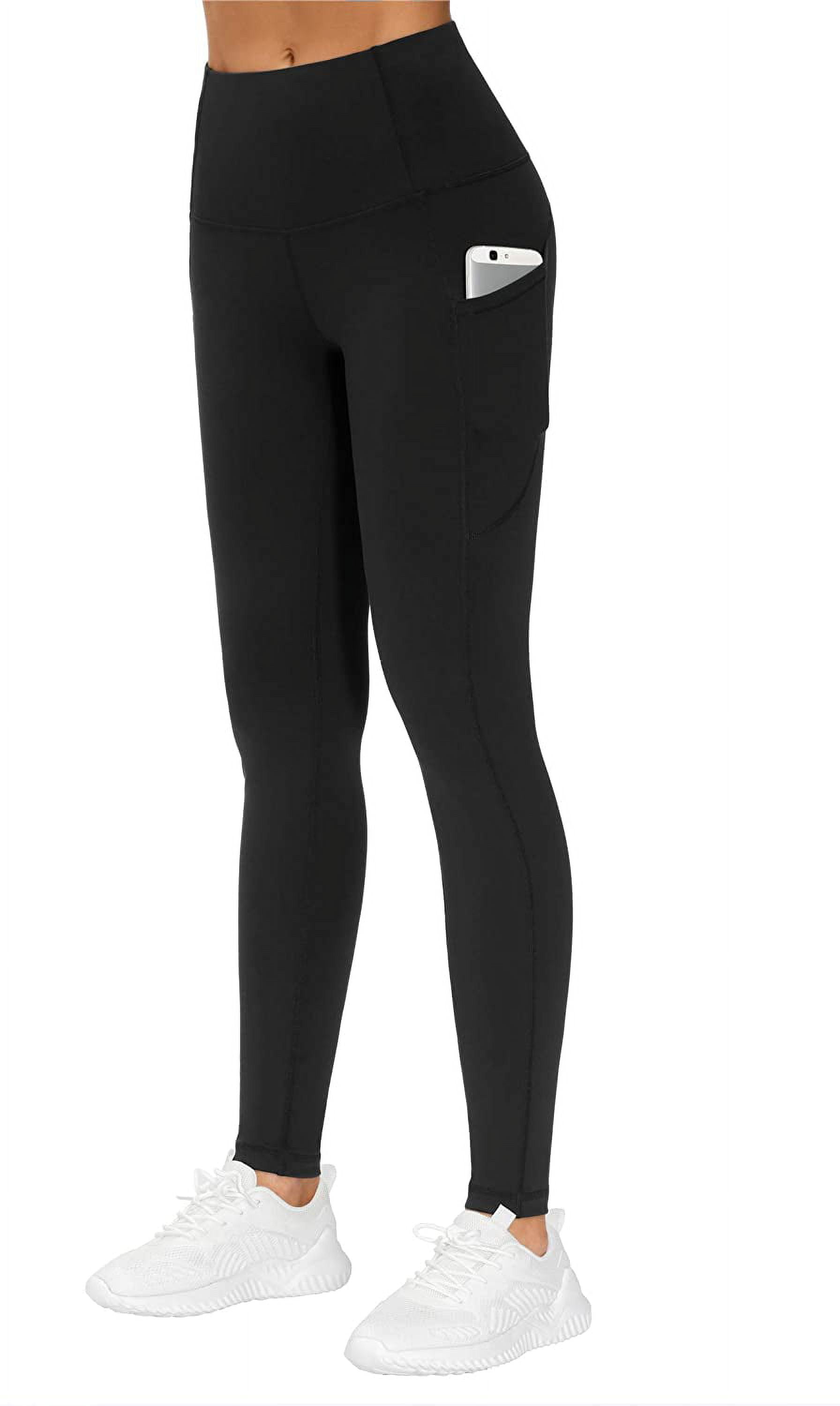 yeuG Women's Plus Size Leggings with Pocket-2 Pack High Waist Tummy Control  Yoga Pants Spandex Workout Running Black Leggings : : Clothing