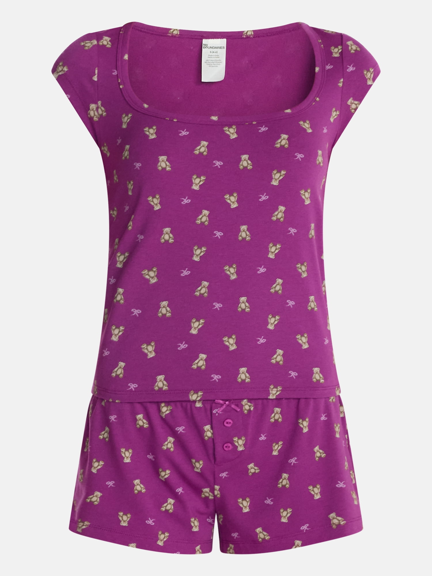 No Boundaries Cloud Core Scoop Neck Sleep Tee, Women's XXS-3X