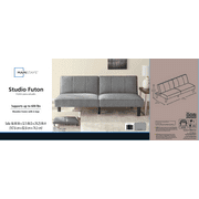 Mainstays 66 Studio Futon, Gray Linen Upholstery