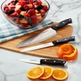 thumbnail image 3 of Farberware Classic 3 Piece Triple Riveted Knife Set Stainless Steel Black Handle, 3 of 13