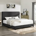 thumbnail image 2 of CoSoTower King Size Charcoal Grey Upholstered Platform Bed, 2 of 9