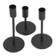 thumbnail image 1 of Candelabro cónico BuyWeek 3 piezas Candelabros negros, 1 of 14