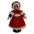 thumbnail image 4 of lionlar Poupée en Porcelaine Cadeau pour Enfants Femmes Adorable Poupée Miniature en Céramique en Tenue Rouge, 4 of 9