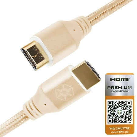 SilverStone HDMI Cable 4k Resolution at 60Hz with HDMI 2.0b Certification in Gold Color CPH01C