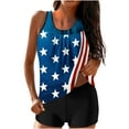 thumbnail image 2 of Dihao Tankini Swimsuit For Women Summer Clearance Women's Independence Day Print Strappy Back Set Two Piece Swimsuits Sundress with Shorts 2 Piece Swimdress, 2 of 6