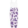 thumbnail image 5 of ZHOGXU Toddler Kids Girls Romper Sleeveless Adjustable Straps Polka Dot Print Comfortable Fahion Jumpsuit For Daily Wear,Purple,1-2 Years, 5 of 5