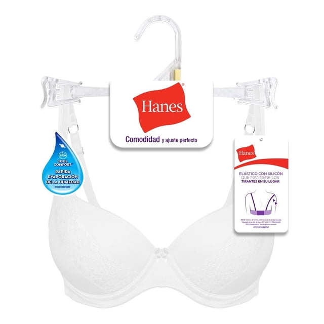 Brasier Hanes para Mujer Espalda en U Blanco Talla 38B