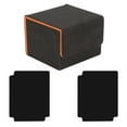 thumbnail image 1 of Xuanheng Card Deck Box Premium Container Portable Protection Display Playing Card Box Grid Black Orange, 1 of 8